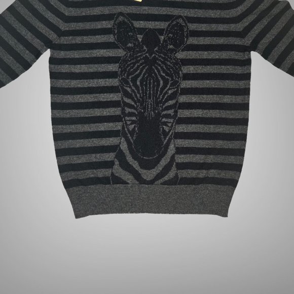 Hermes NWT Mens Crewneck Zebra Sweater EU Size S Wool Cashmere - Picture 8 of 11